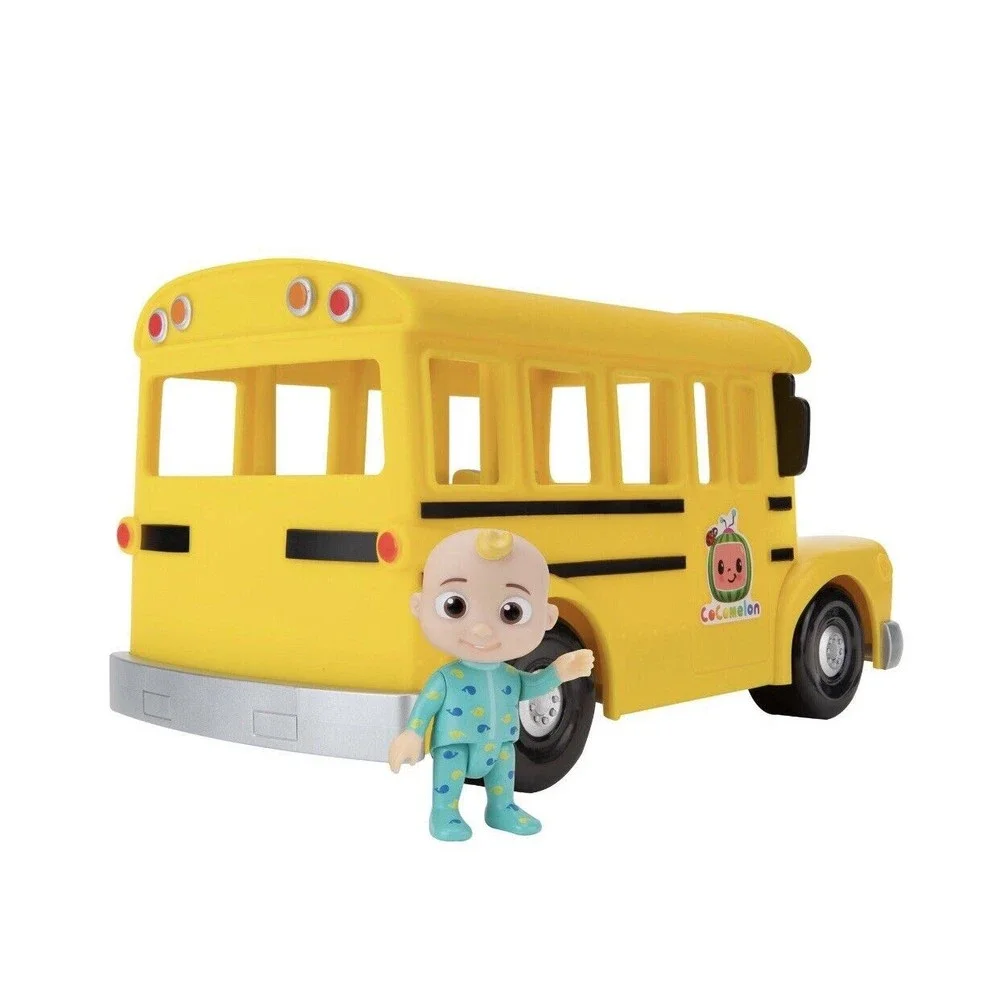 Cocomelon Musical JJ Figure Yellow School Bus with‎ Sound and 3 inch Figure-NIB